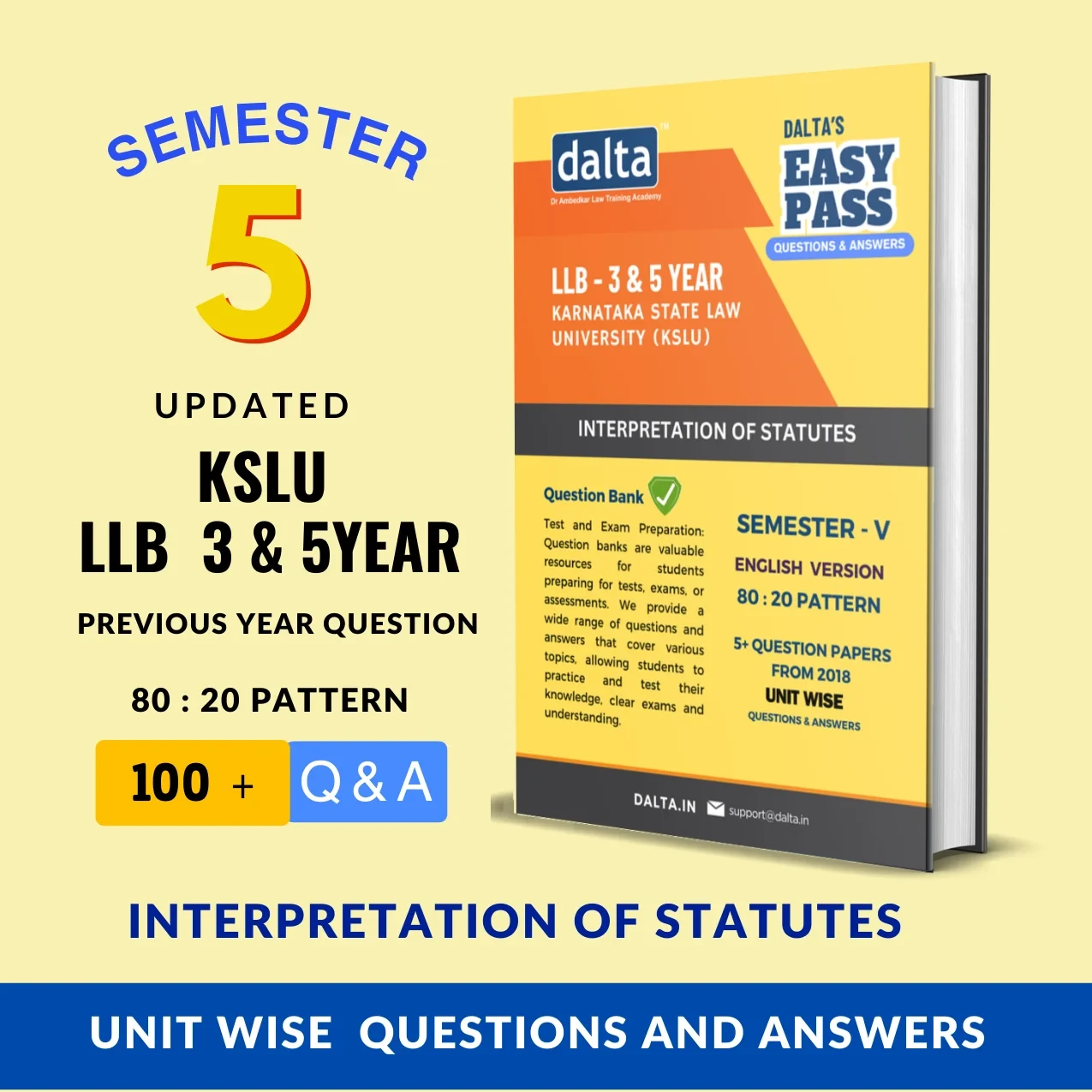 INTERPRETATION OF STATUTES (80:20 Marks) – Easy Pass | KSLU 3-Year & 5-Year LLB 