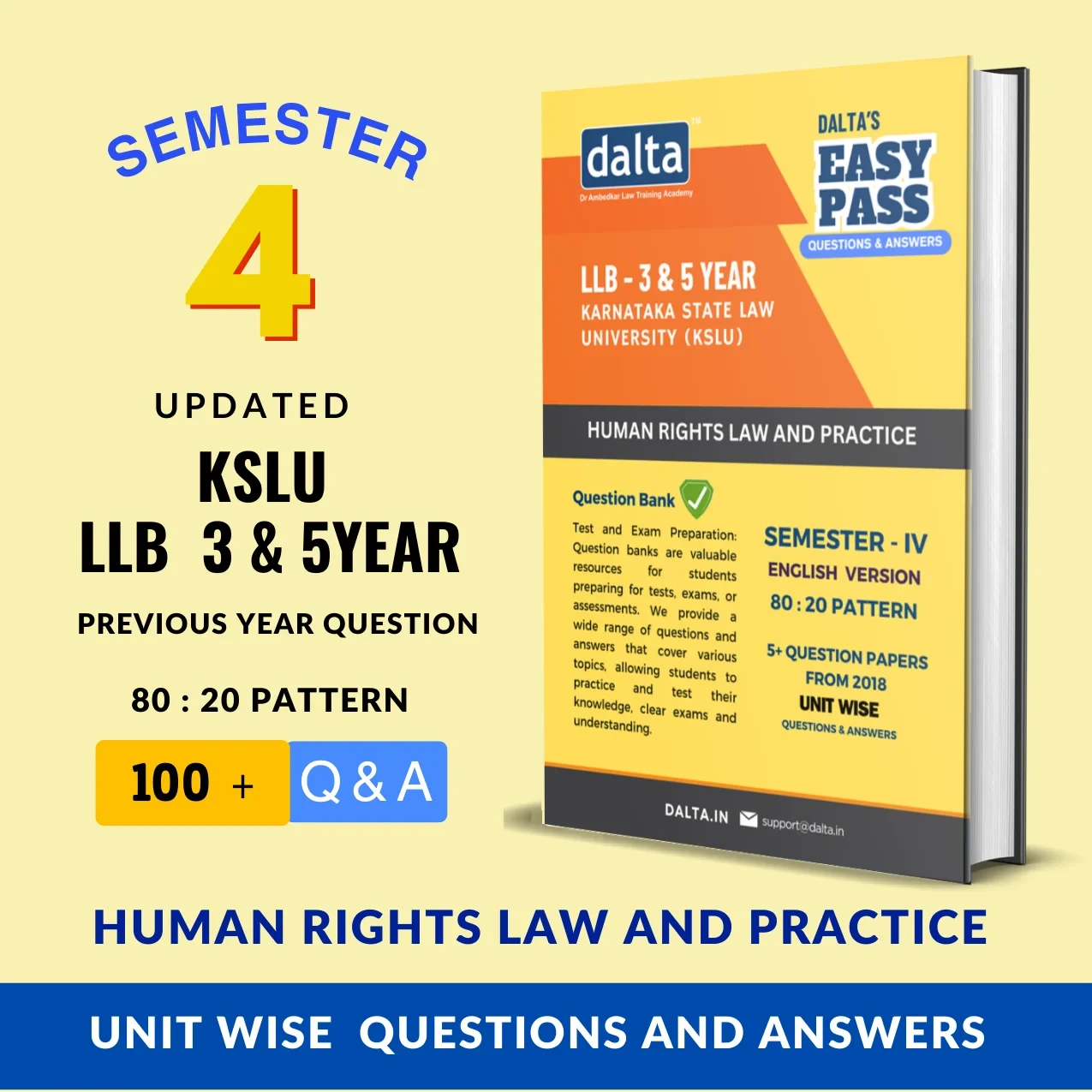 HUMAN RIGHTS LAW AND PRACTICE (80:20 Marks) – Easy Pass | KSLU 3-Year & 5-Year L