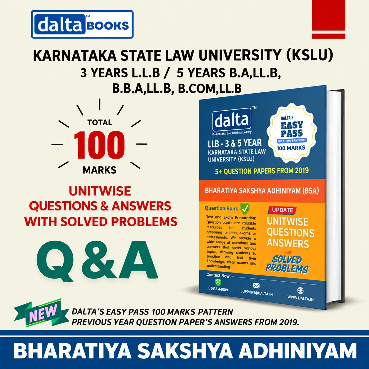 BSA (Bharatiya Sakshya Adhiniyam, 2023) (100 Marks)