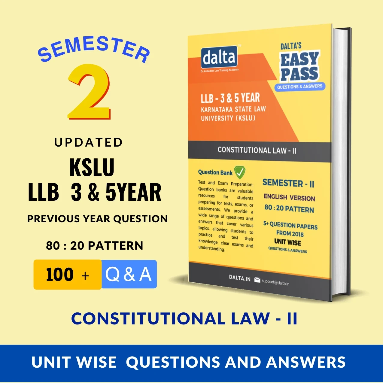 CONSTITUTIONAL LAW – II (80:20 Marks) – Easy Pass | KSLU 3-Year & 5-Year LLB | E