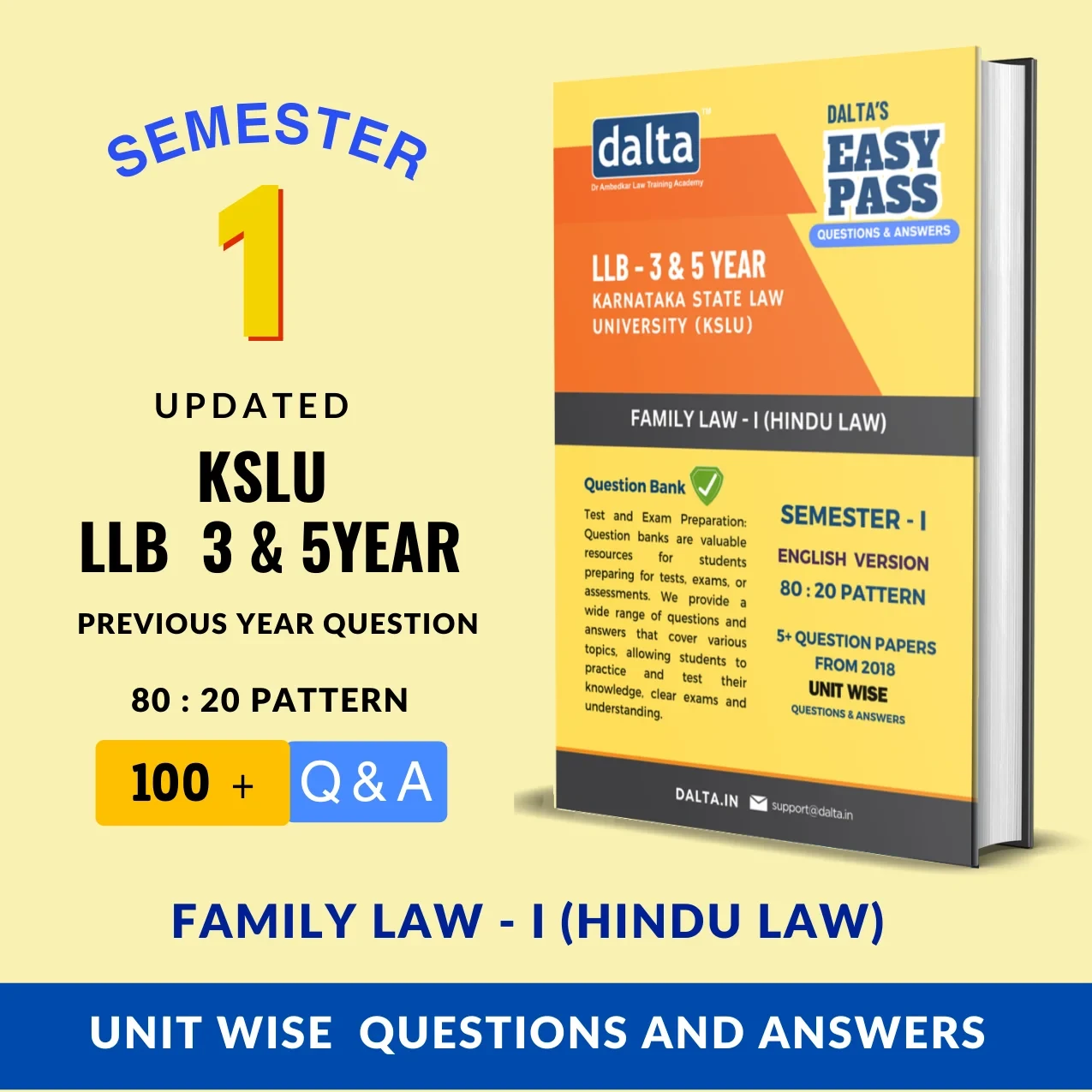 FAMILY LAW – I (80:20 Marks) – Easy Pass | KSLU 3-Year & 5-Year LLB | Exam-Orien
