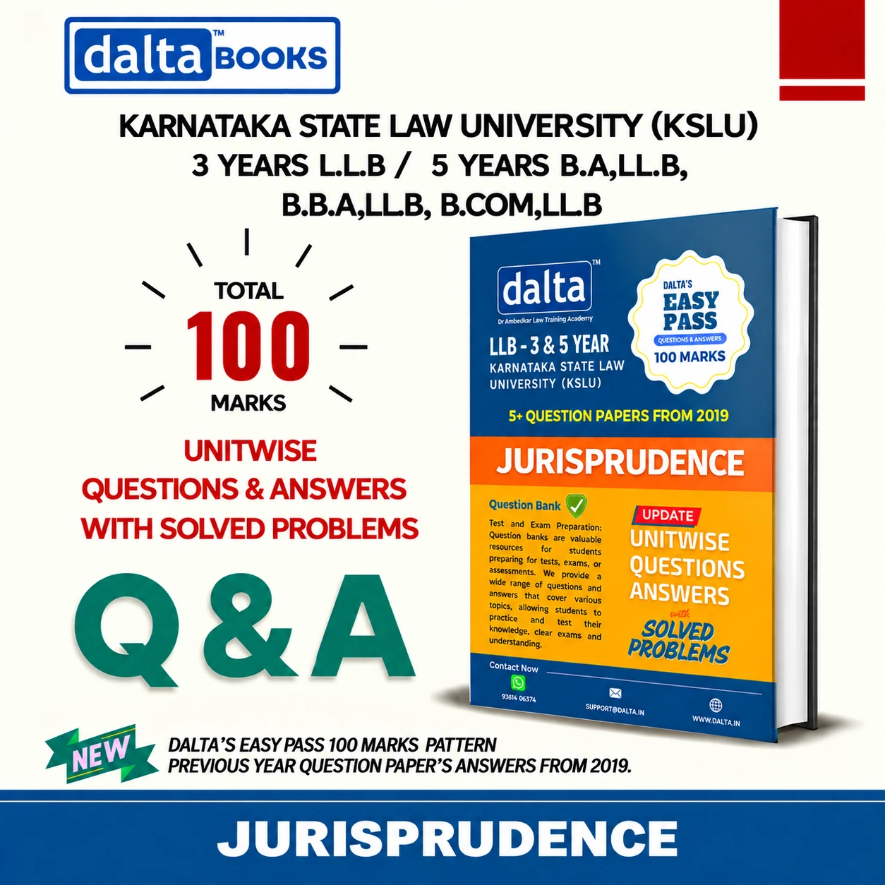 JURISPRUDENCE (100 Marks) – Easy Pass | KSLU 3-Year & 5-Year LLB | Exam-Oriented