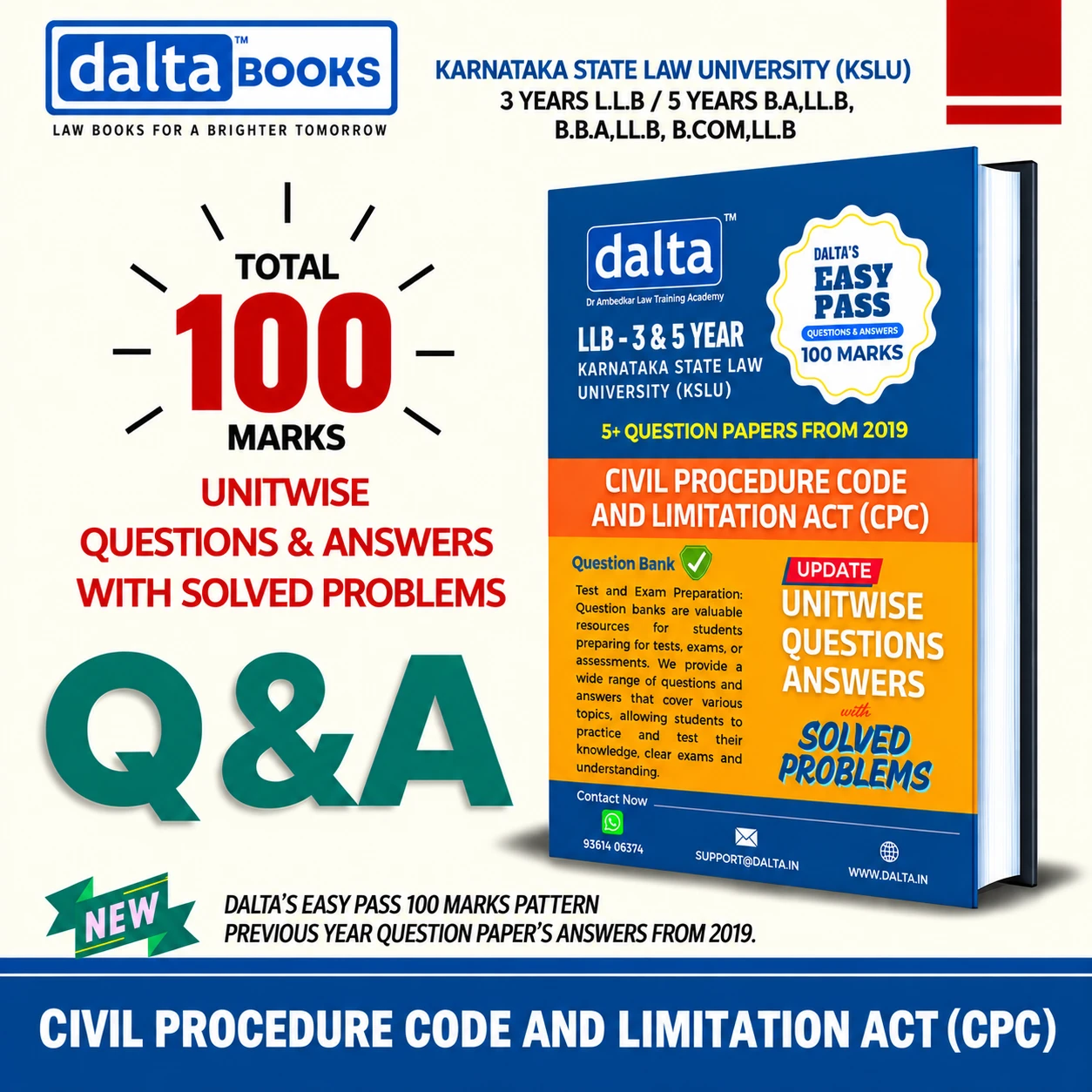 CIVIL PROCEDURE CODE (100 Marks) – Easy Pass | KSLU 3-Year & 5-Year LLB | Exam-O