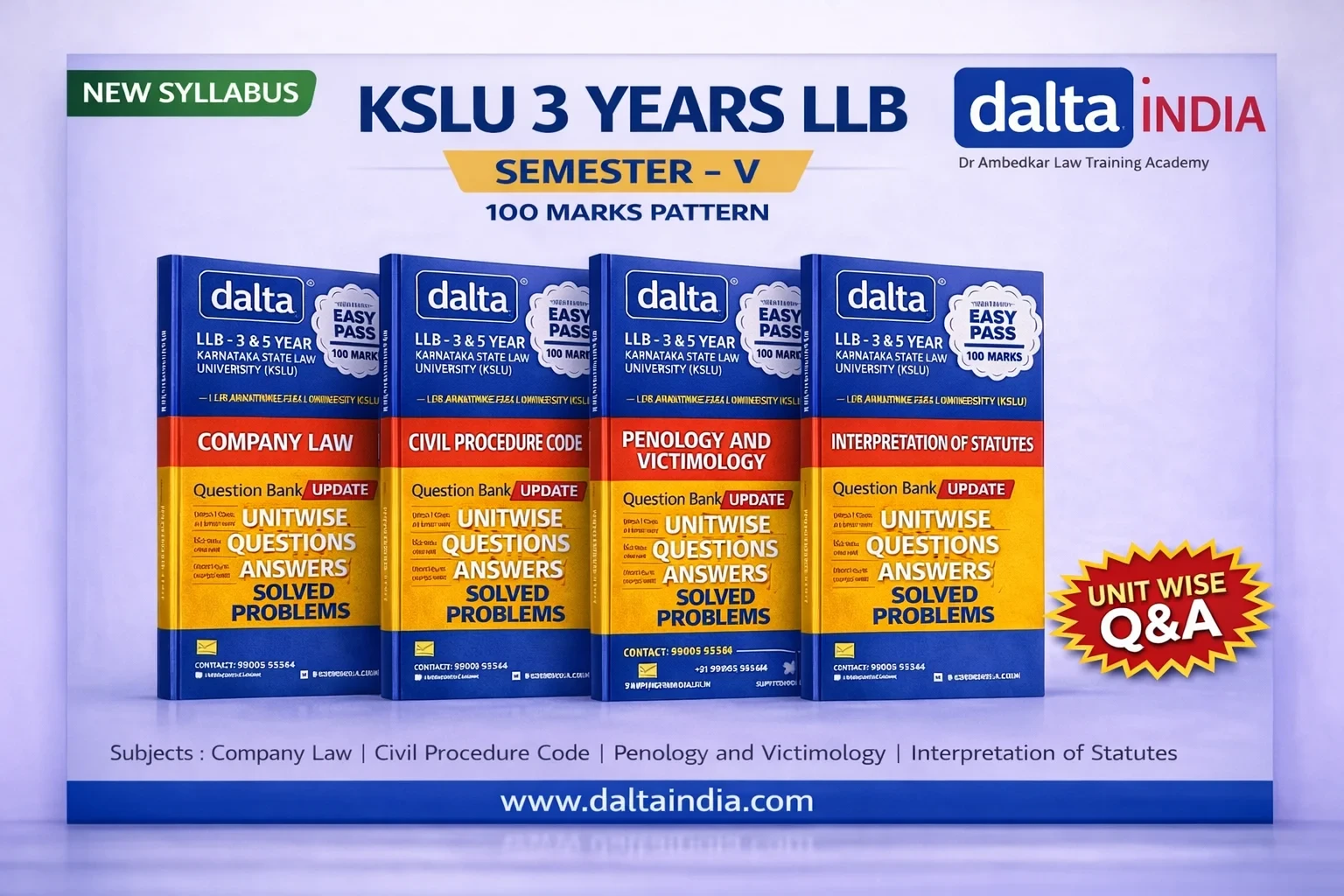 SEMESTER V – 100 MARKS – ALL BOOKS | Company Law, Civil Procedure Code (CPC), In
