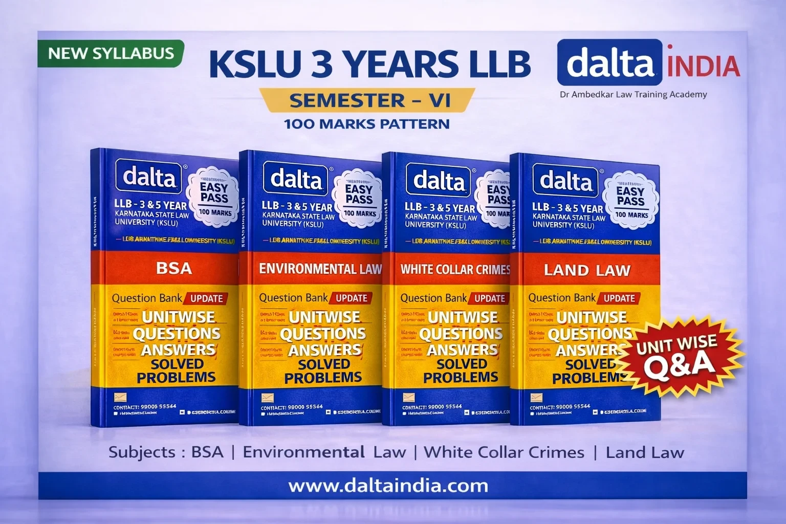 SEMESTER VI – 100 MARKS – ALL BOOKS | BSA (Bharatiya Sakshya Adhiniyam), Environ