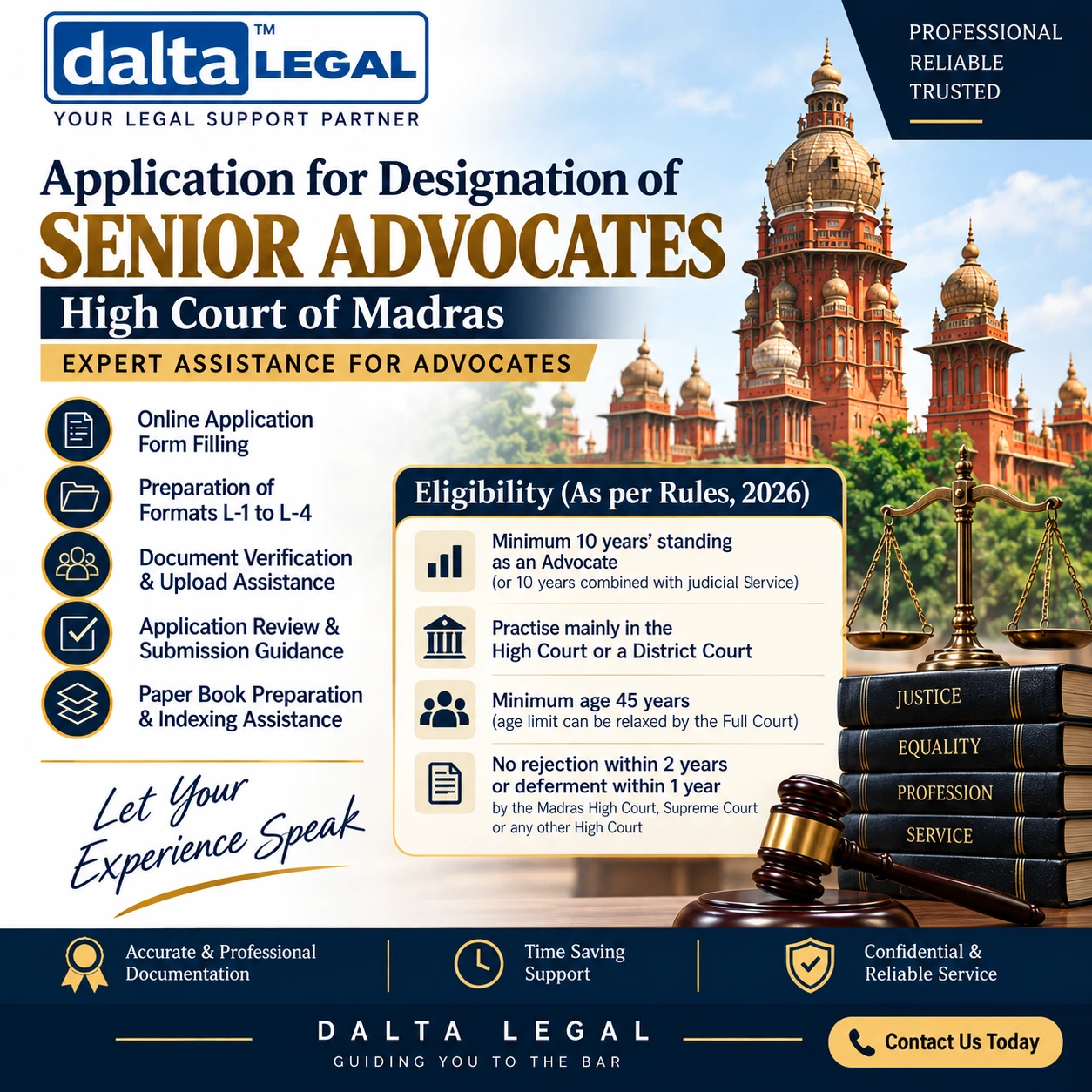 APPLICATION FOR DESIGNATION OF SENIOR ADVOCATE